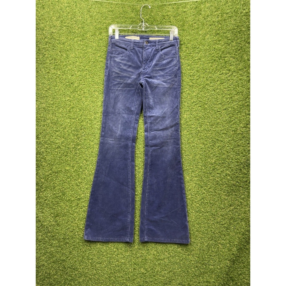 Pilcro & The Letterpress Corduroy Pants Womens 25 Blue Bootcut Flare High Rise